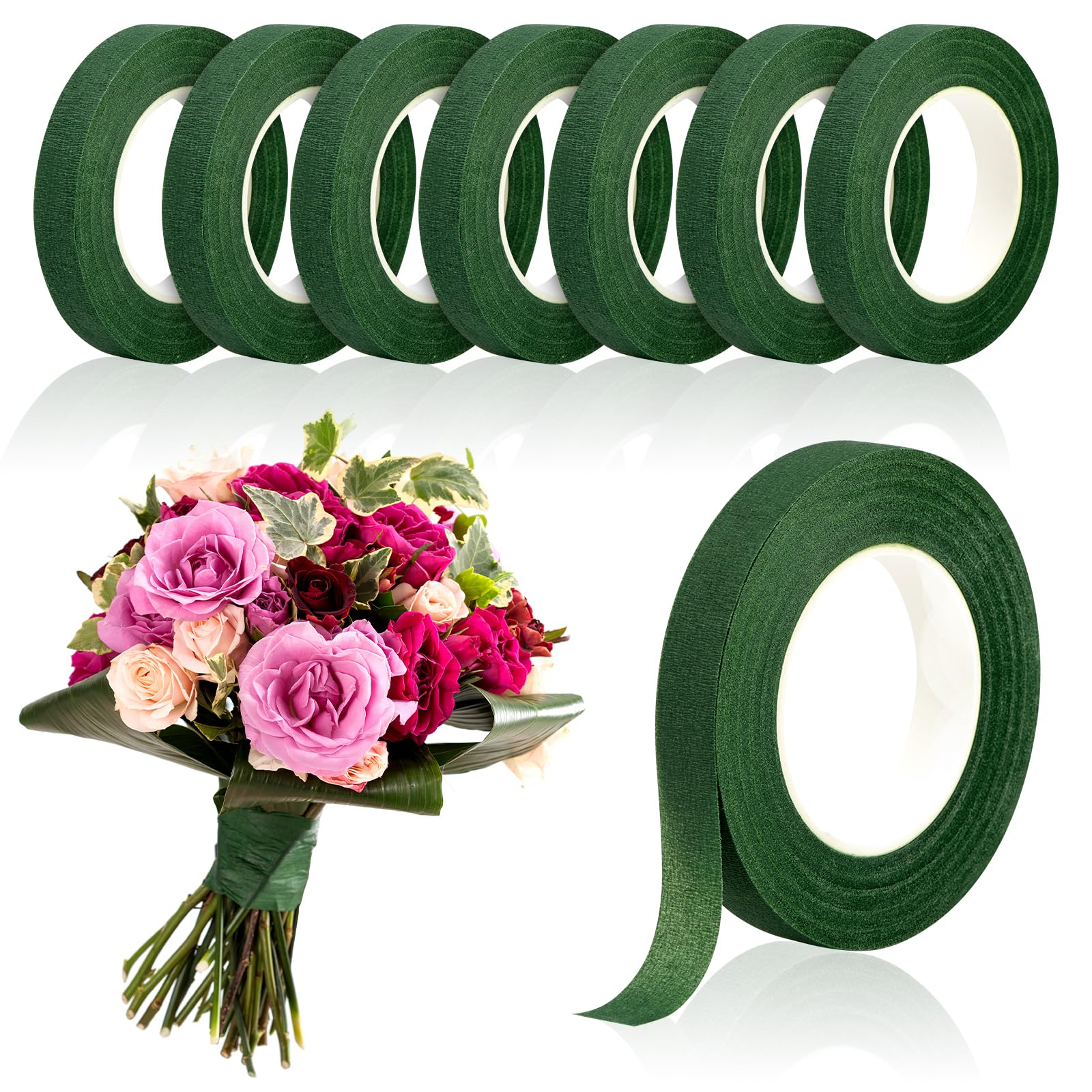 Wedding Supply Decor - Fita Floral Verde de 20 Jardas,