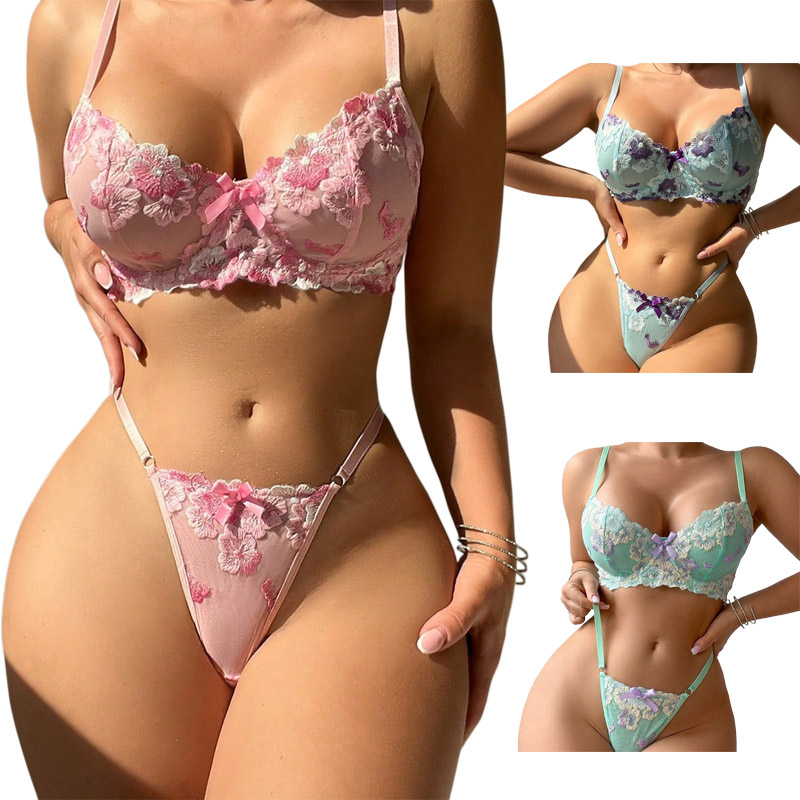 Good Floral & Wedding Decor Supply Photos - Conjunto de Lingerie Sexy com Bordado