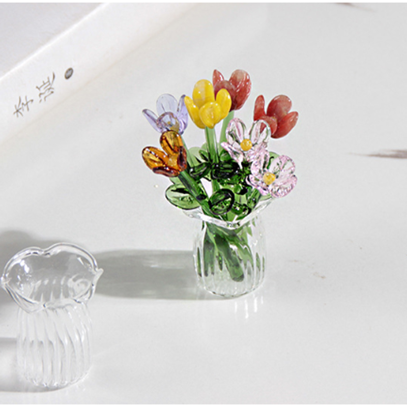 Buquê de flores de vidro artes - Flower Girl Basket avaliação e preço