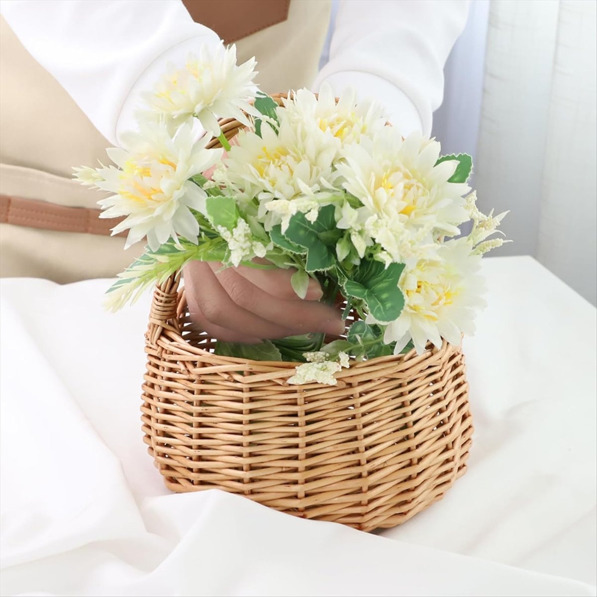 Cesta de Piquenique de Vime co - Flower Girl Basket avaliação e preço
