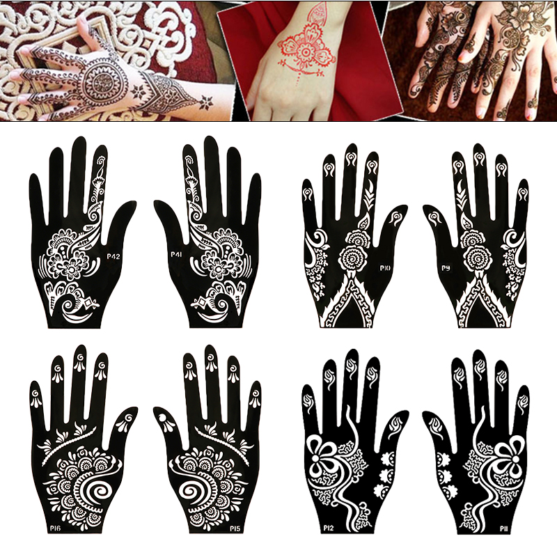 2 pçs modelos de estênceis de  - Indian Wedding Supply avaliação e preço