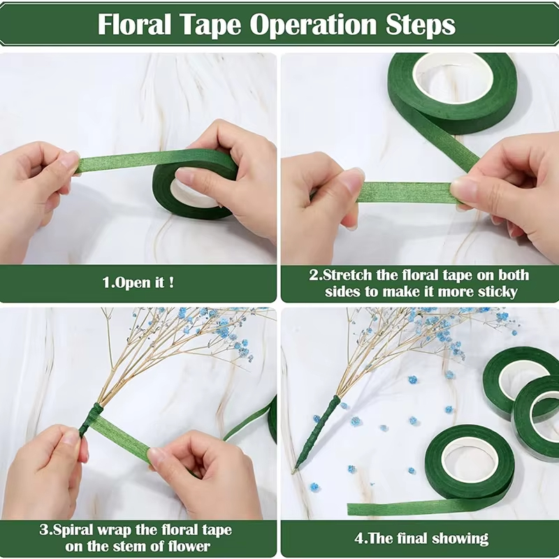 Fita Floral Verde de 20 Jardas - Wedding Supply Decor avaliação e preço