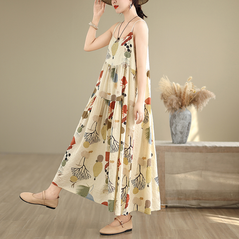Vestido Maxi Floral de Algodão - Good Floral & Wedding Decor Supply Photos avaliação e preço