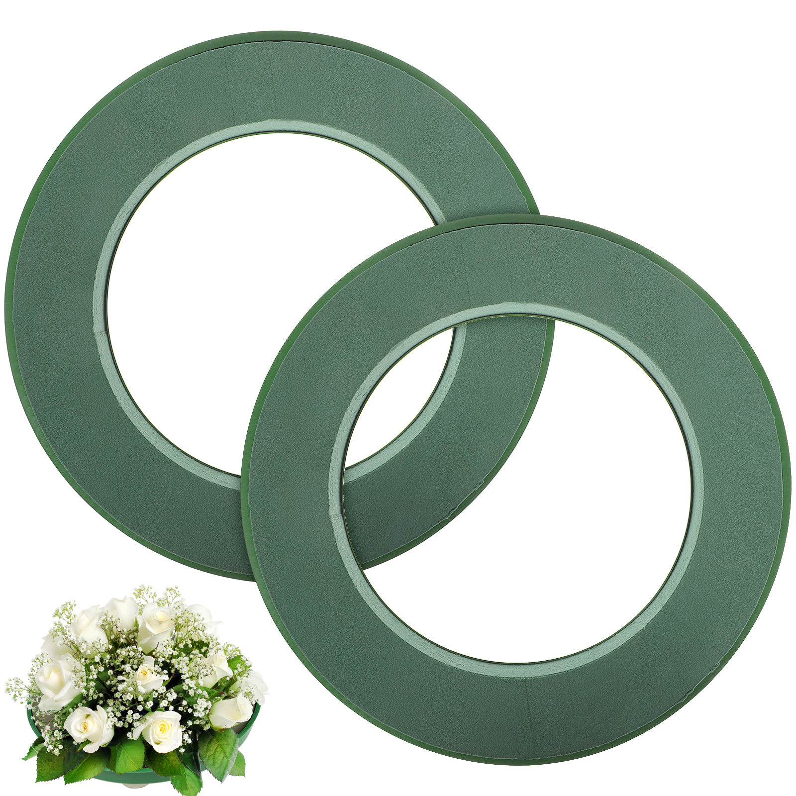 2 Peças Anéis de Espuma Floral - Wedding Supply Decor avaliação e preço